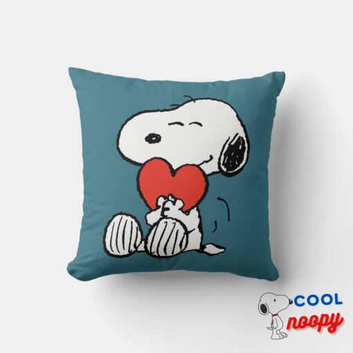 Peanuts Valentines Day Snoopy Heart Hug Throw Pillow 6