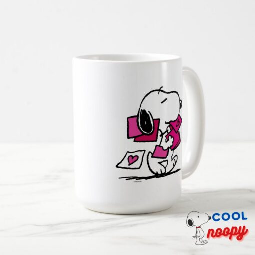 Peanuts Valentines Day Snoopy With Valentines Mug 2
