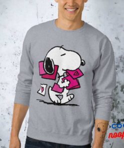 Peanuts Valentines Day Snoopy With Valentines Sweatshirt 1
