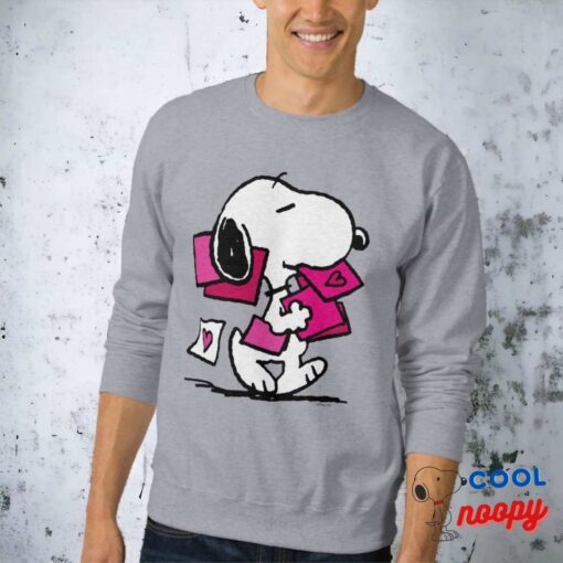 Peanuts Valentines Day Snoopy With Valentines Sweatshirt 1
