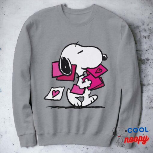 Peanuts Valentines Day Snoopy With Valentines Sweatshirt 5