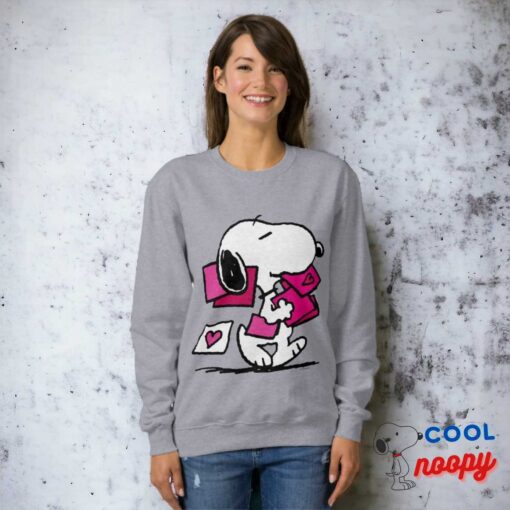Peanuts Valentines Day Snoopy With Valentines Sweatshirt 6
