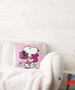 Peanuts Valentines Day Snoopy With Valentines Throw Pillow 2