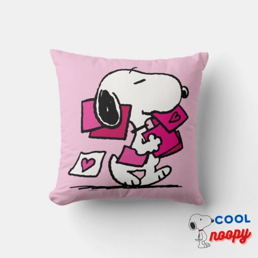 Peanuts Valentines Day Snoopy With Valentines Throw Pillow 5