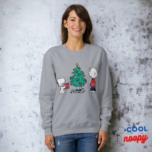 Peanuts Warm Wishes From Snoopy Charlie Brown Sweatshirt 8