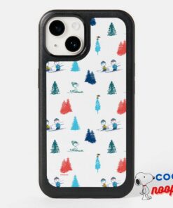 Peanuts Winter Skiing The Slopes Pattern Otterbox Iphone Case 8