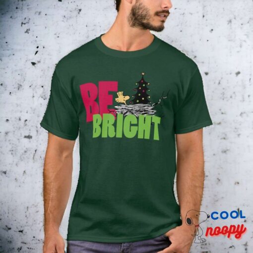 Peanuts Woodsock Christmas Be Bright T Shirt 10