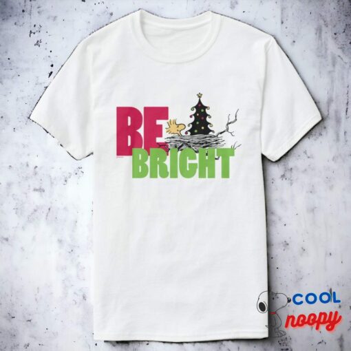 Peanuts Woodsock Christmas Be Bright T Shirt 7