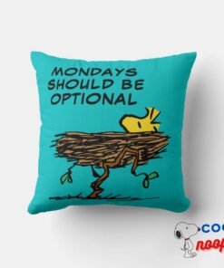 Peanuts Woodstock Napping Throw Pillow 4