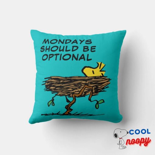 Peanuts Woodstock Napping Throw Pillow 4