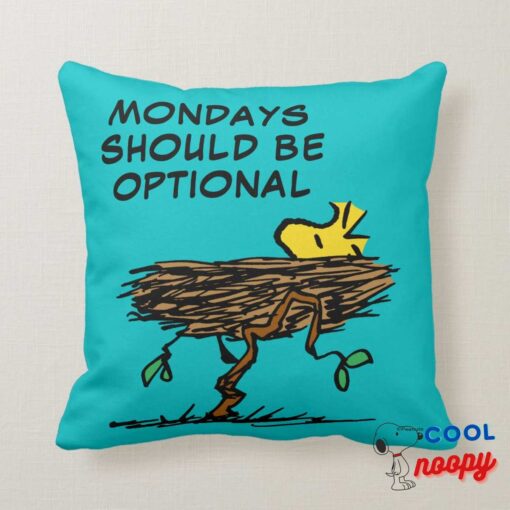 Peanuts Woodstock Napping Throw Pillow 5