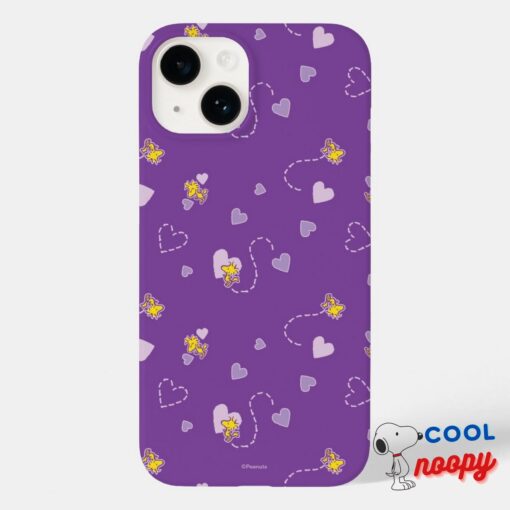 Peanuts Woodstock Purple Heart Pattern Case Mate Iphone Case 8