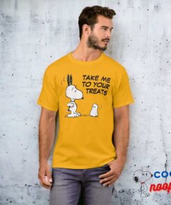 Peanuts Woodstock Scares Snoopy T Shirt 5