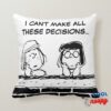 Peppermint Patty Marcie At The Wall Throw Pillow 8