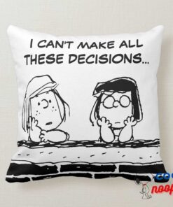 Peppermint Patty Marcie At The Wall Throw Pillow 8