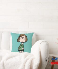 Peppermint Patty Rolling Eyes Throw Pillow 2
