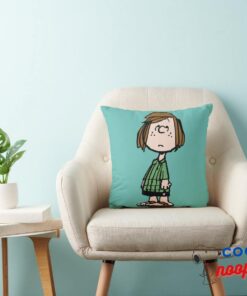 Peppermint Patty Rolling Eyes Throw Pillow 3