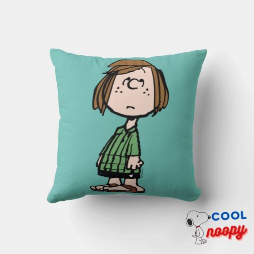Peppermint Patty Rolling Eyes Throw Pillow 4