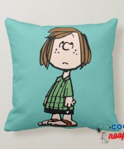Peppermint Patty Rolling Eyes Throw Pillow 6