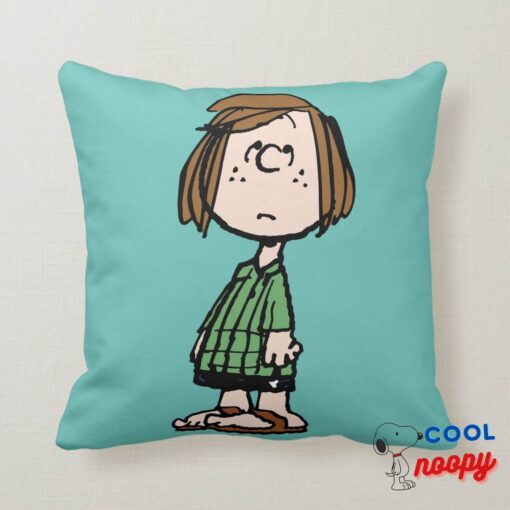 Peppermint Patty Rolling Eyes Throw Pillow 6