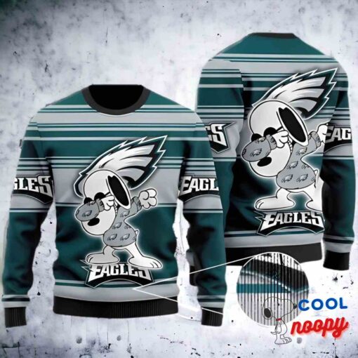 Philadelphia Eagles Snoopy Dabbing Funny Ugly Christmas Sweater 1