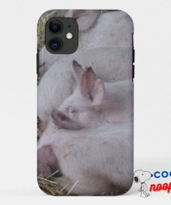 Pink Piglets Lying Down On Straw Case Mate Iphone Case 8