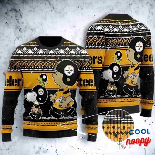 Pittsburgh Steelers Mlb Snoopy Lover Ugly Christmas Sweater 1