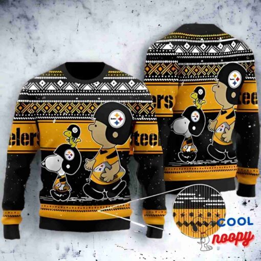 Pittsburgh Steelers Snoopy Lover Aop Ugly Christmas Sweater Christtmas Holiday Gift 1