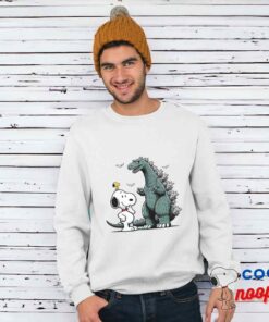 Playful Snoopy Godzilla T Shirt 1