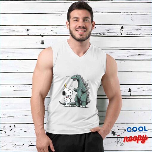Playful Snoopy Godzilla T Shirt 3
