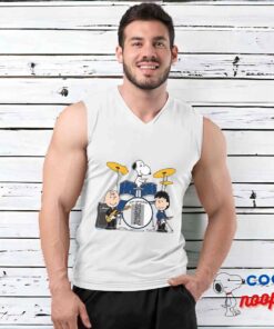 Playful Snoopy Joy Division Rock Band T Shirt 3