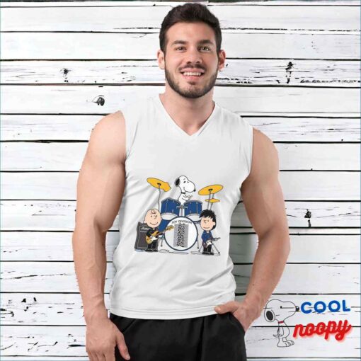 Playful Snoopy Joy Division Rock Band T Shirt 3