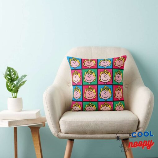 Pop Art Sally Mod For You Pattern Throw Pillow 3