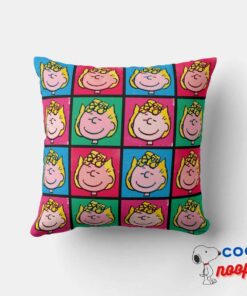 Pop Art Sally Mod For You Pattern Throw Pillow 4