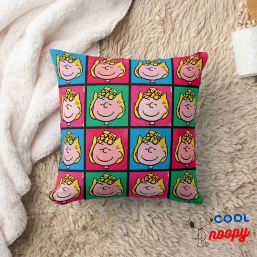 Pop Art Sally Mod For You Pattern Throw Pillow 8