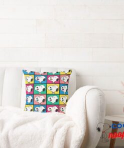 Pop Art Snoopy Lips Mod For You Pattern Throw Pillow 2