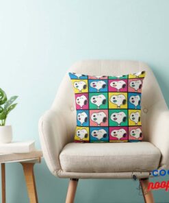 Pop Art Snoopy Lips Mod For You Pattern Throw Pillow 3