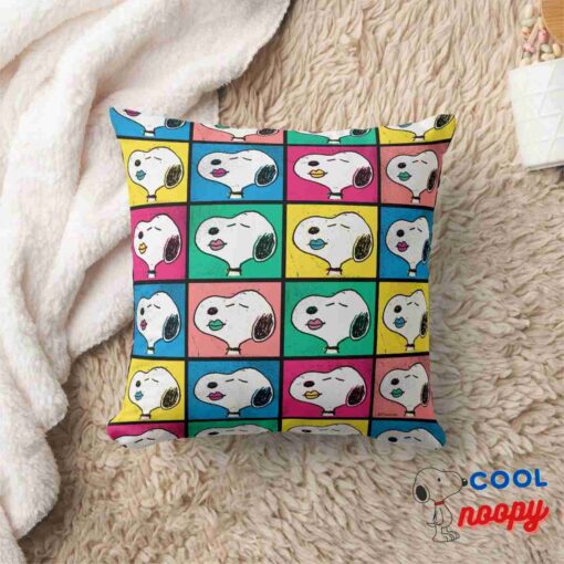 Pop Art Snoopy Lips Mod For You Pattern Throw Pillow 8
