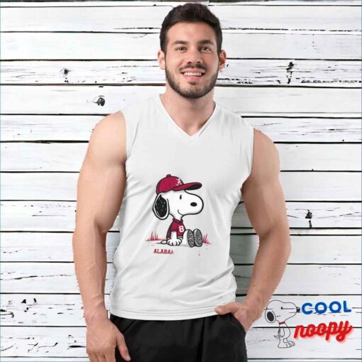 Radiant Snoopy Alabama Crimson Tide Logo T Shirt 3