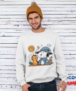 Radiant Snoopy Garfield T Shirt 1