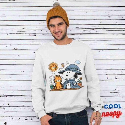 Radiant Snoopy Garfield T Shirt 1