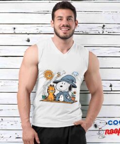 Radiant Snoopy Garfield T Shirt 3