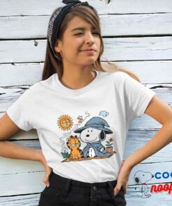 Radiant Snoopy Garfield T Shirt 4