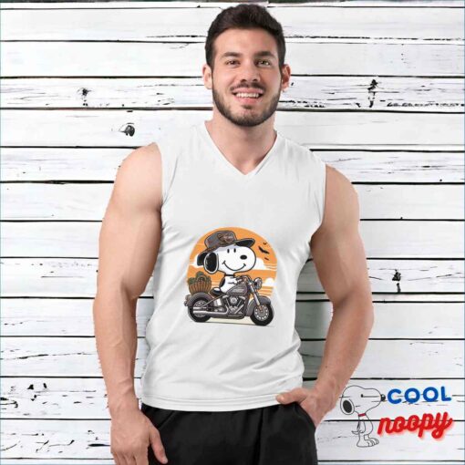 Radiant Snoopy Harley Davidson T Shirt 3