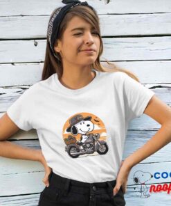 Radiant Snoopy Harley Davidson T Shirt 4