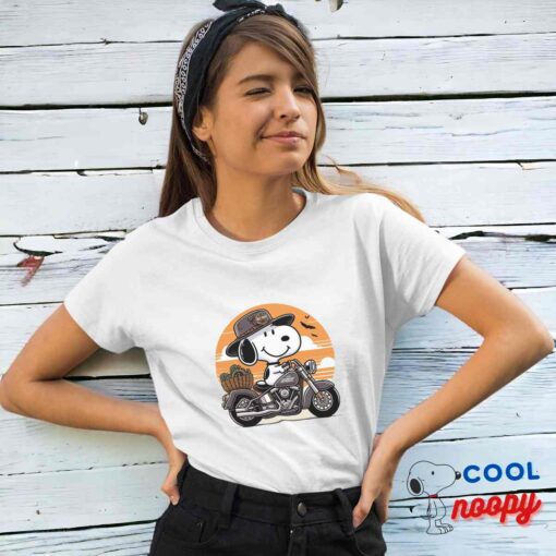 Radiant Snoopy Harley Davidson T Shirt 4