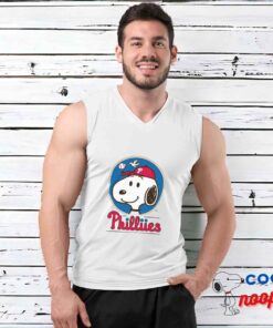 Radiant Snoopy Philadelphia Phillies Logo T Shirt 3