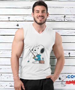 Rare Snoopy Fishing T Shirt 3