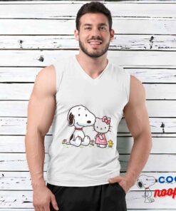 Rare Snoopy Hello Kitty T Shirt 3