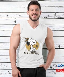 Rare Snoopy New Orleans Saints Logo T Shirt 3